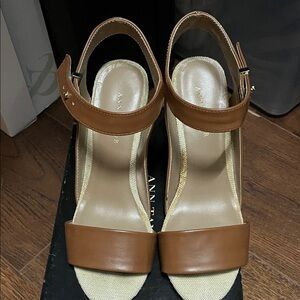 Ann Taylor Tan Heeled Sandals